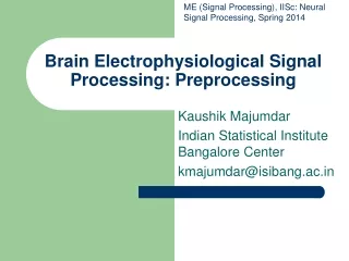 Brain Electrophysiological Signal Processing: Preprocessing