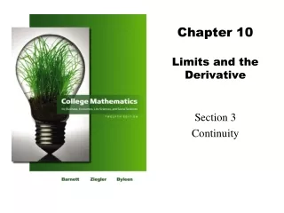 Chapter 10 Limits and the Derivative