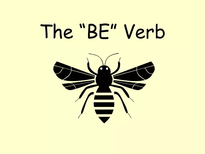 the be verb