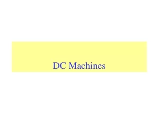 DC  Machines