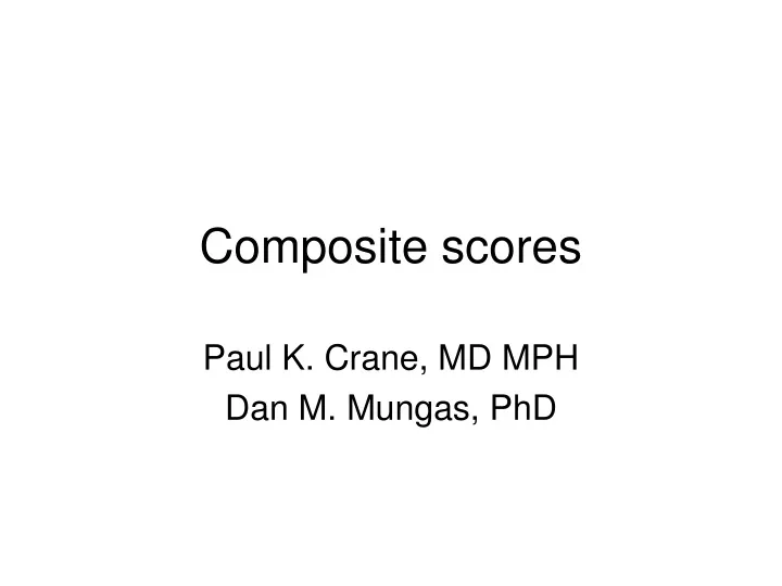 composite scores