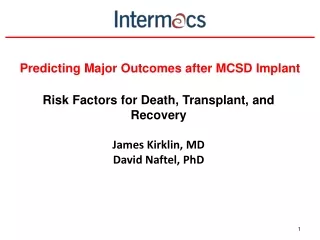 Predicting Major Outcomes after MCSD Implant