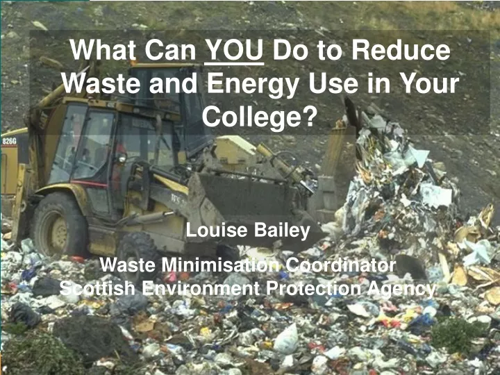 what can you do to reduce waste and energy