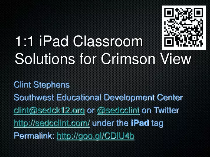 1 1 ipad classroom solutions for crimson view