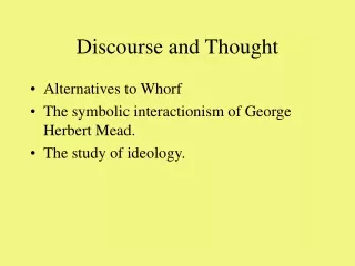 Discourse and Thought