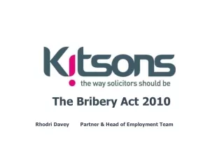 The Bribery Act 2010