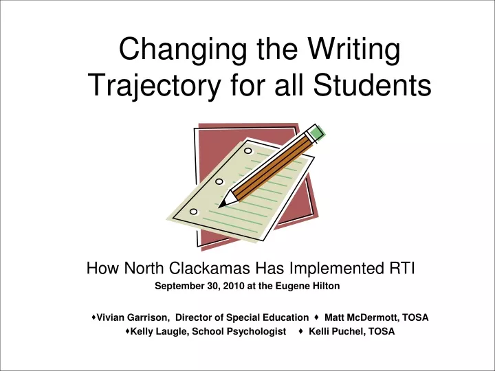 changing the writing trajectory for all students