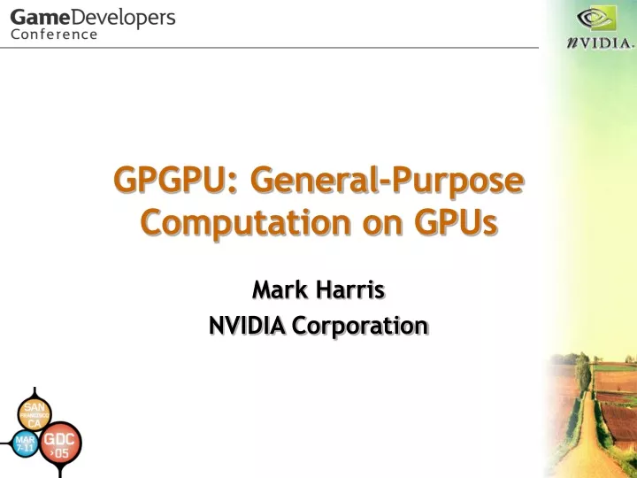 gpgpu general purpose computation on gpus