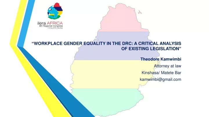 workplace gender equality in the drc a critical analysis of existing legislation