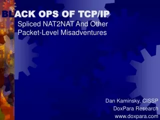 BL ACK OPS OF TCP/IP