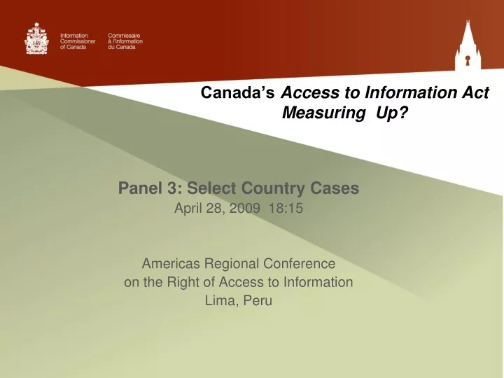 canada s access to information act measuring up