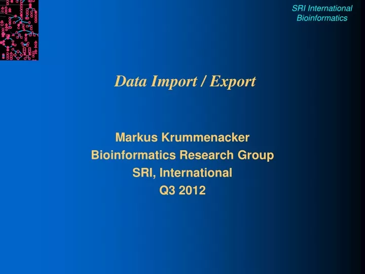 data import export