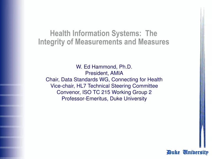 health information systems the integrity of measurements and measures