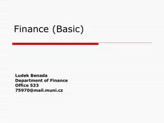 Finance (Basic)