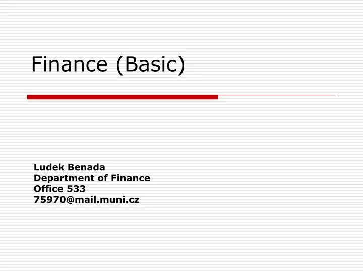 finance basic