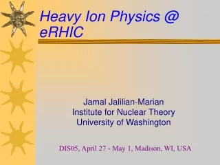 Heavy Ion Physics @ eRHIC