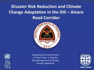 Disaster Risk Reduction and Climate Change Adaptation in the Dili – Ainaro Road Corridor