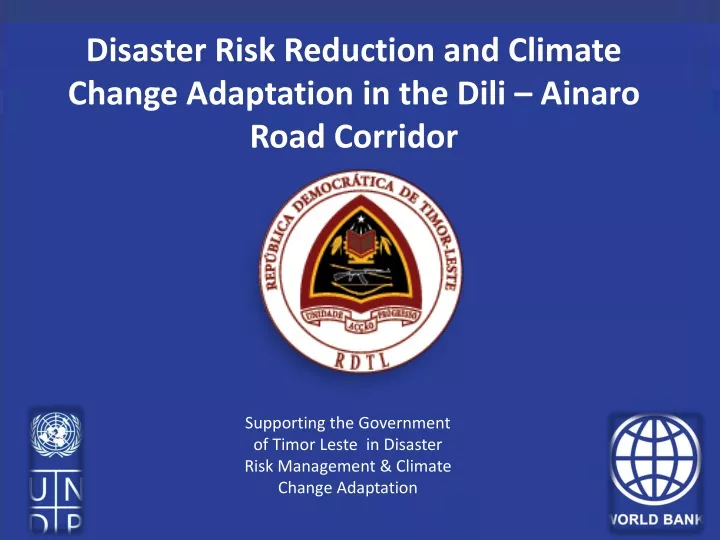 disaster risk reduction and climate change