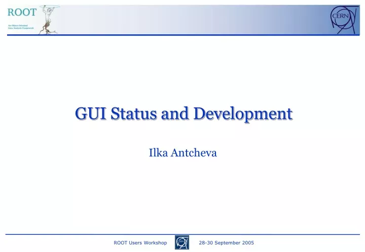 gui status and development