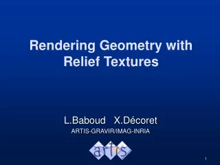 Rendering Geometry with Relief Textures