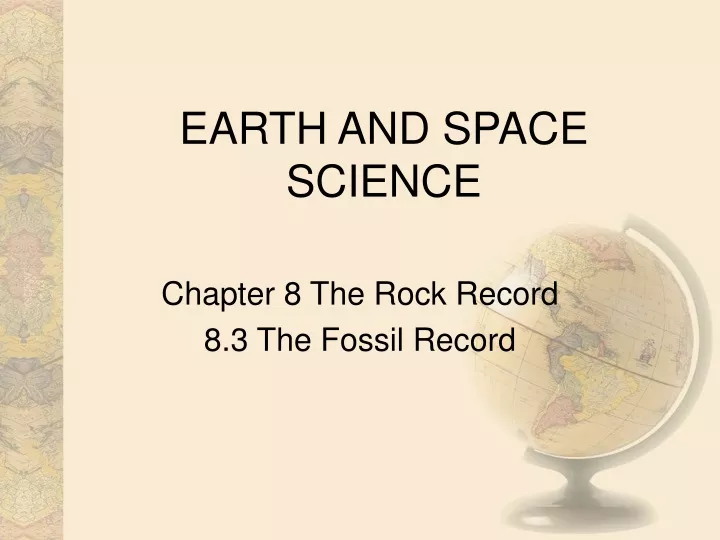 earth and space science