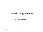 Generic Programming - slide 1
