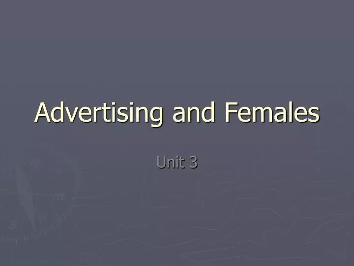 advertising and females