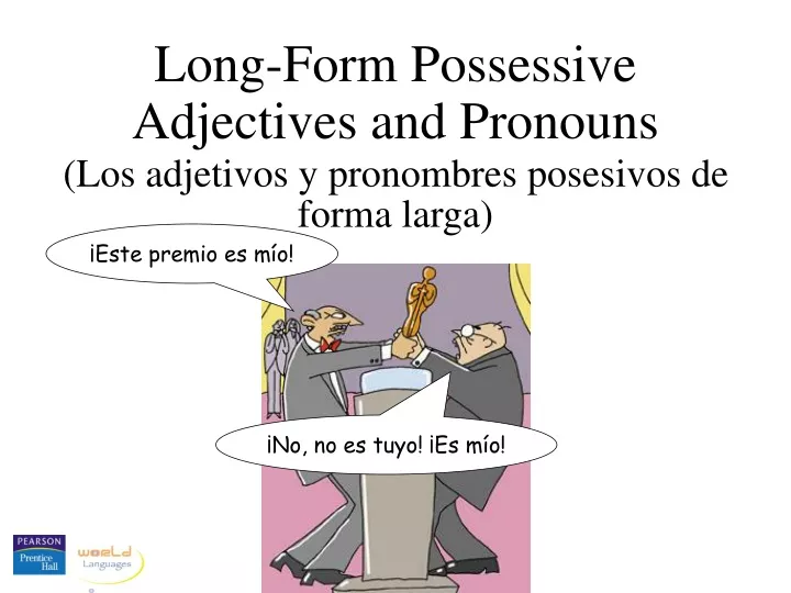 long form possessive adjectives and pronouns