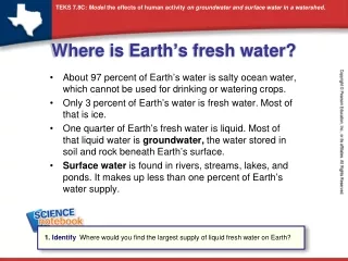 Where is Earth ’ s fresh water?