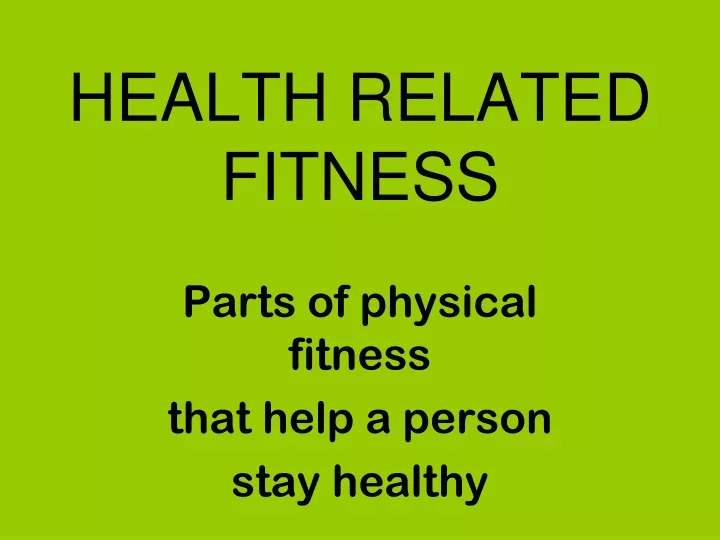 health related fitness