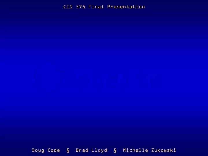 cis 375 final presentation