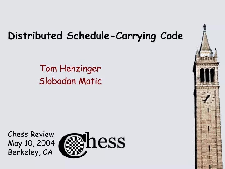 distributed schedule carrying code