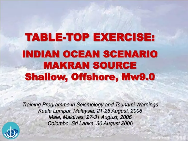 table top exercise indian ocean scenario makran