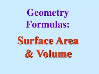 Geometry Formulas: