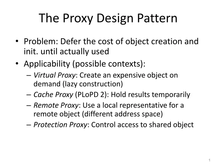 the proxy design pattern