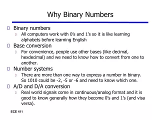 Why Binary Numbers