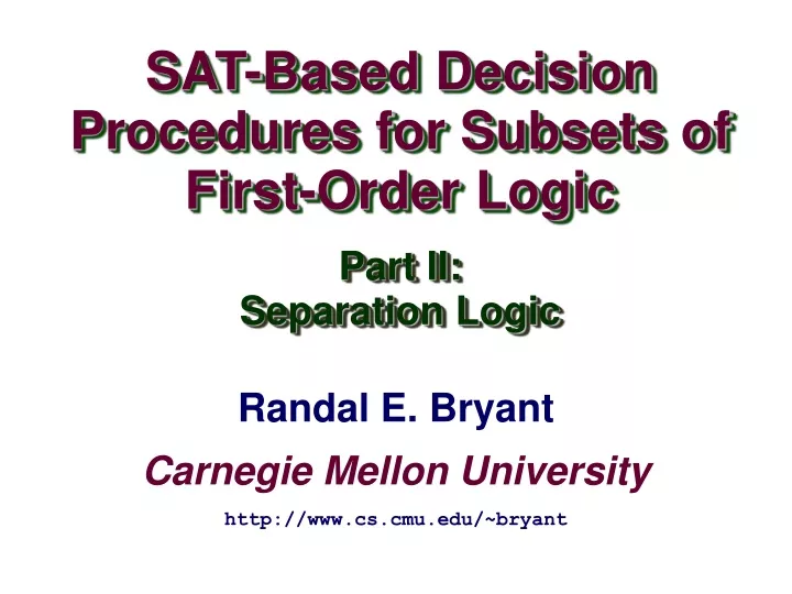 sat based decision procedures for subsets