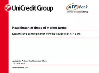Kazakhstan at times of market turmoil