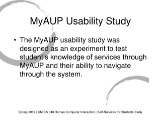 MyAUP Usability Study