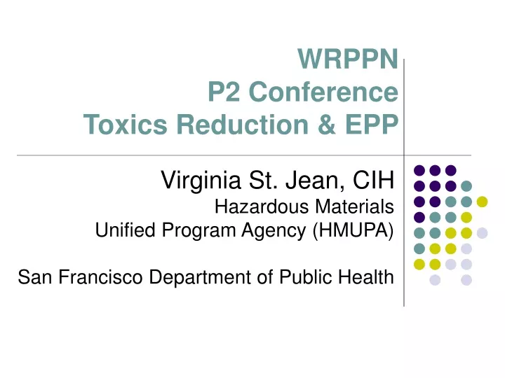 wrppn p2 conference toxics reduction epp
