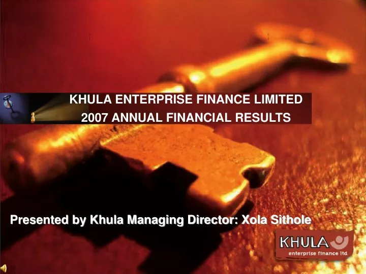 khula enterprise finance limited 2007 annual