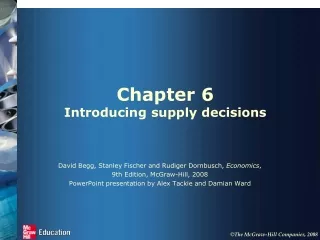 Chapter 6 Introducing supply decisions