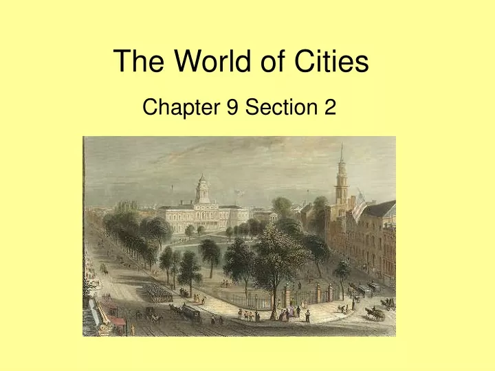 the world of cities