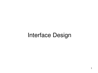Interface Design
