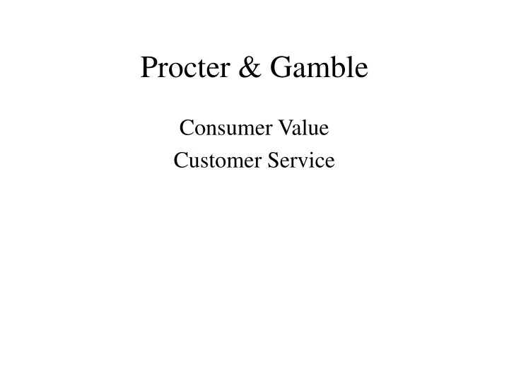 procter gamble