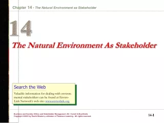 The Natural Environment As Stakeholder