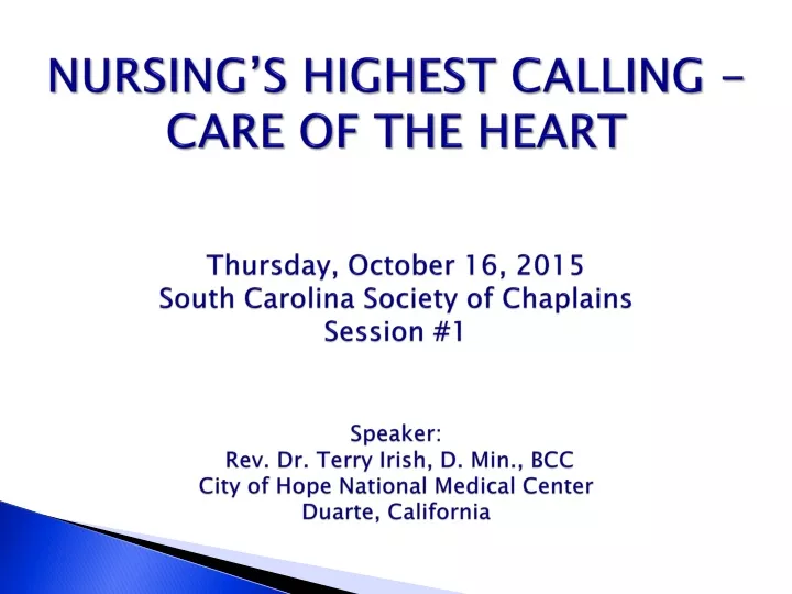 nursing s highest calling care of the heart