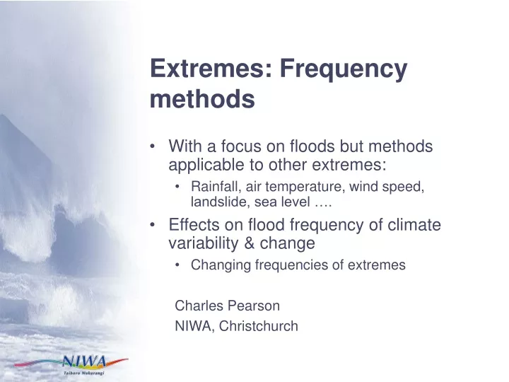 extremes frequency methods