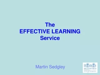 The  EFFECTIVE LEARNING Service