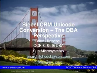 Siebel CRM Unicode Conversion – The DBA Perspective